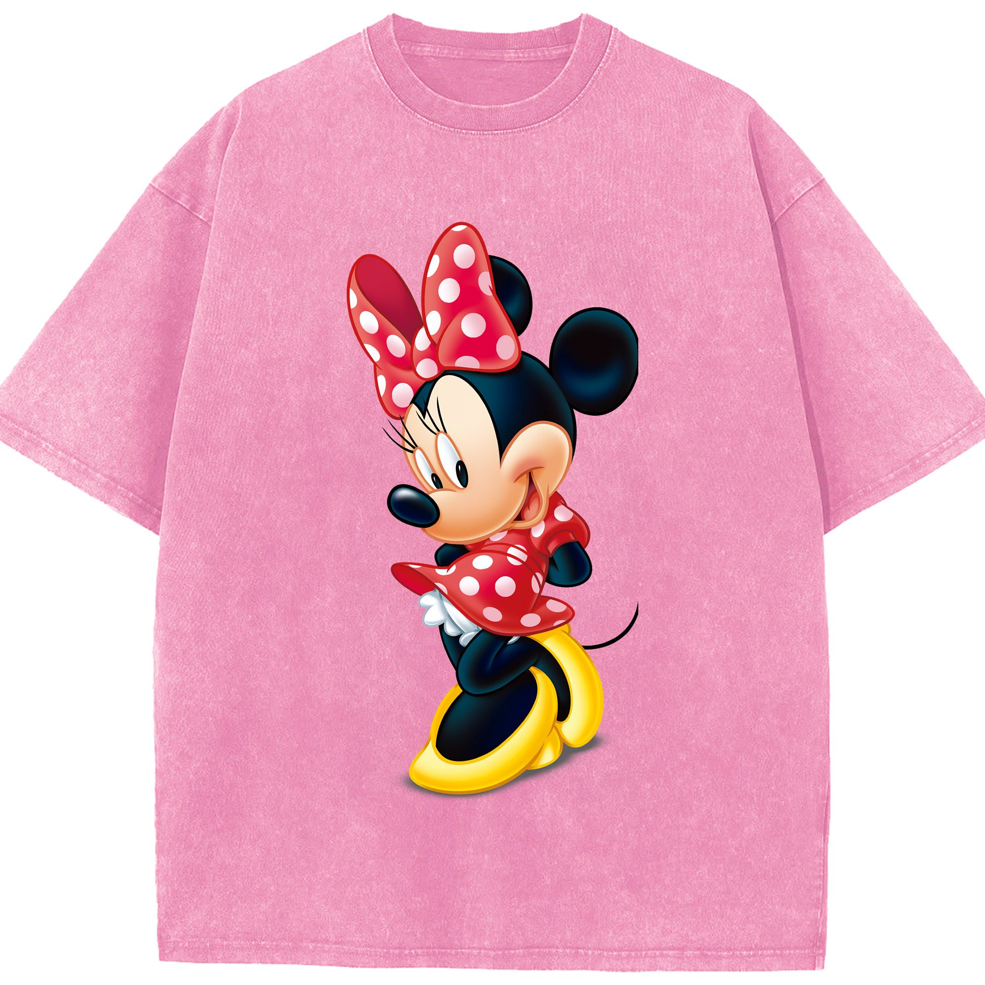 （画像用） ミッキーマウス Mickey Mouse 綿100% ヴィンテージ風 半袖Tシャツ（フロントプリント）